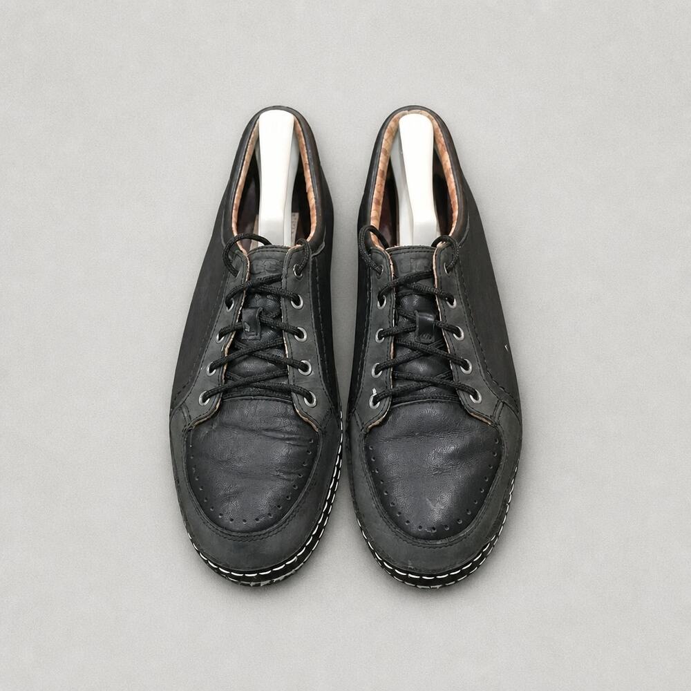 UGG Australia Ultra Mercer Black Leather Oxford Sneakers Men's Size 8.5 1000437